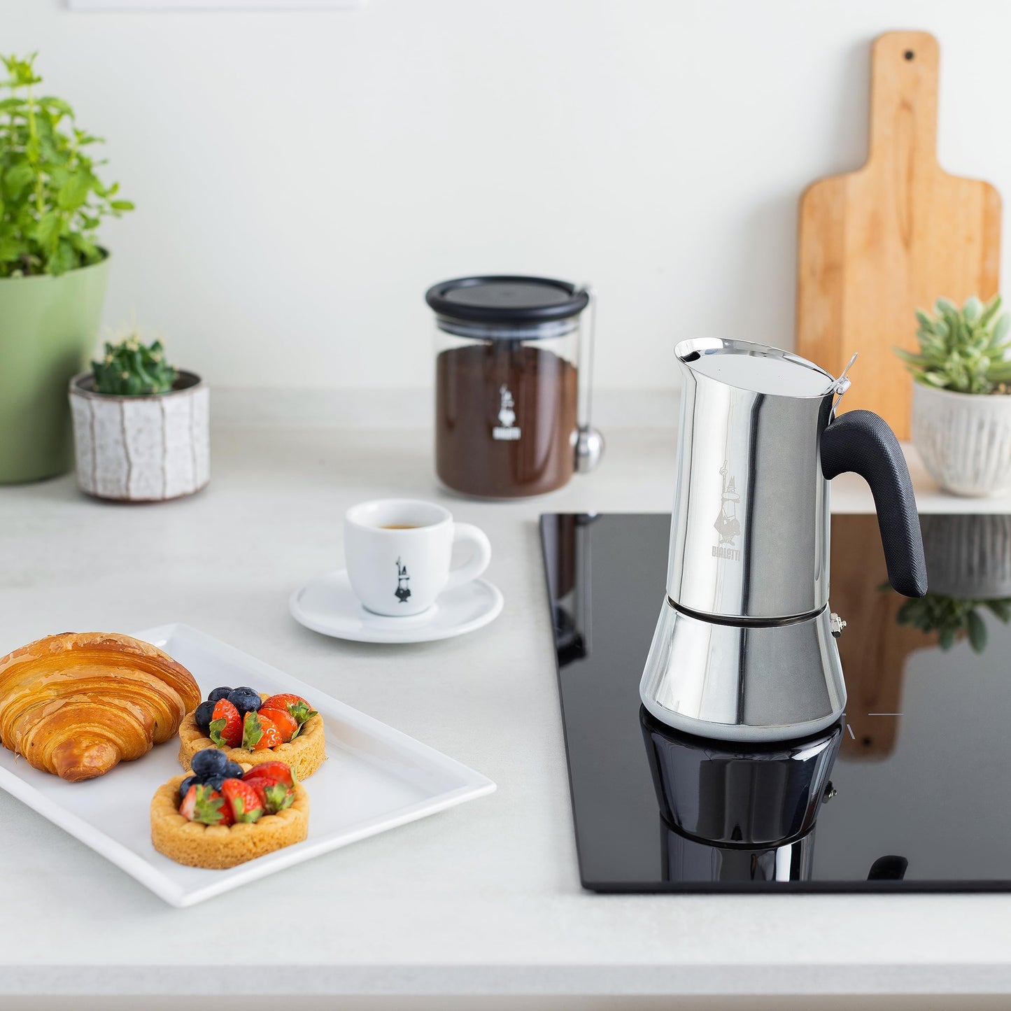 Espressokocher Edelstahl Induktion – 4 Tassen