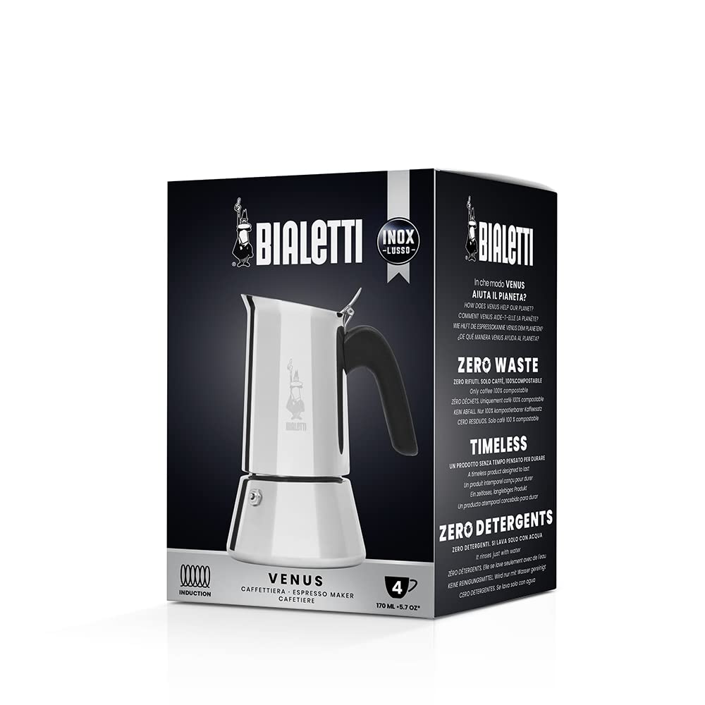 Espressokocher Edelstahl Induktion – 4 Tassen