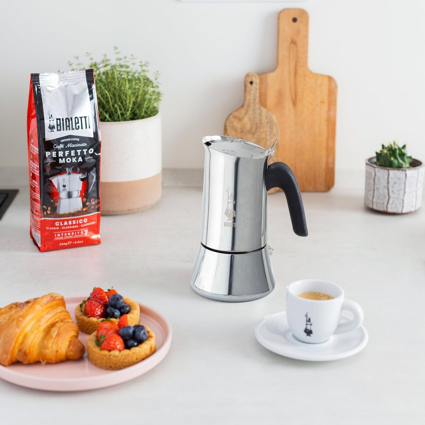 Espressokocher Edelstahl Induktion – 4 Tassen